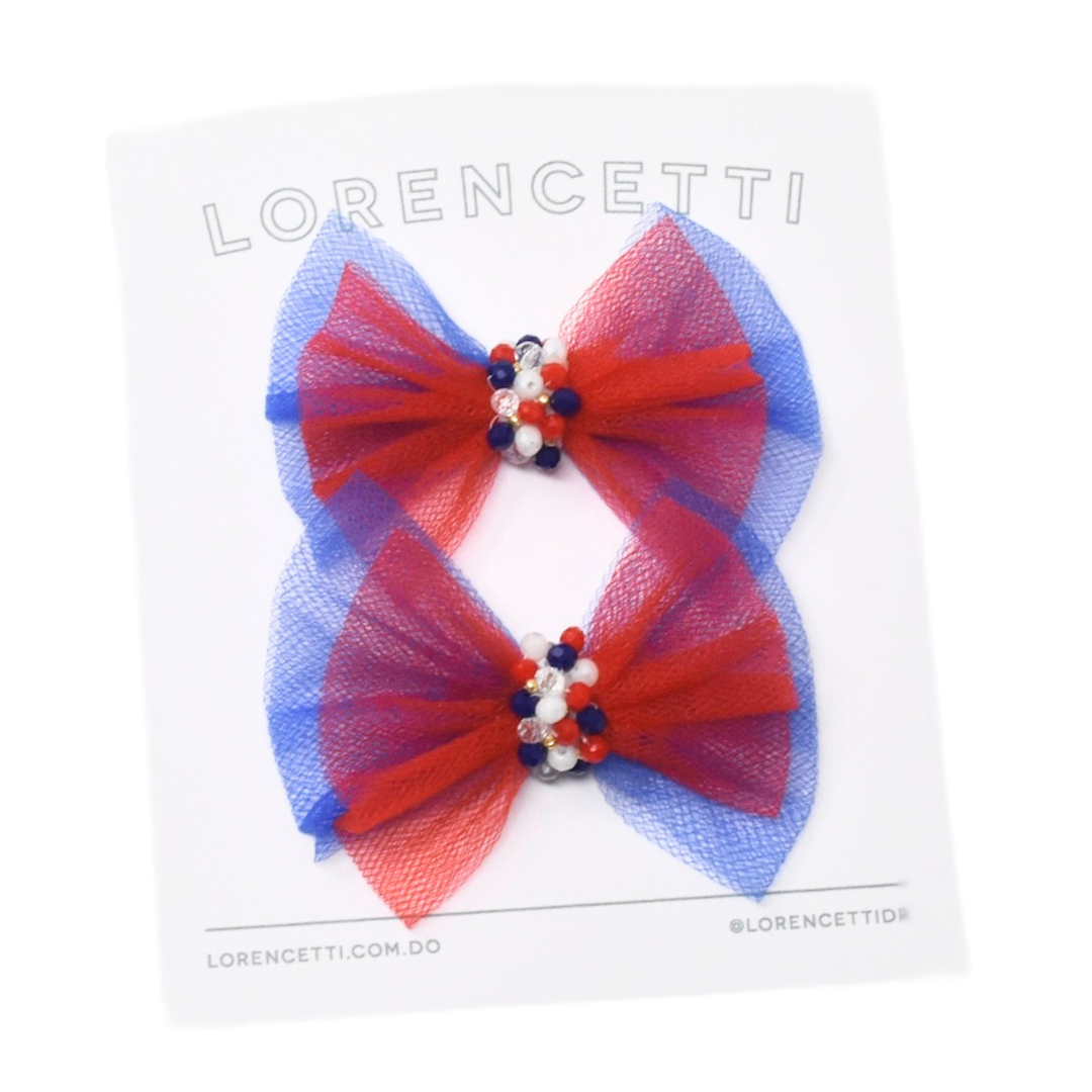 "Dominicana Bandera: Party Bows Set"