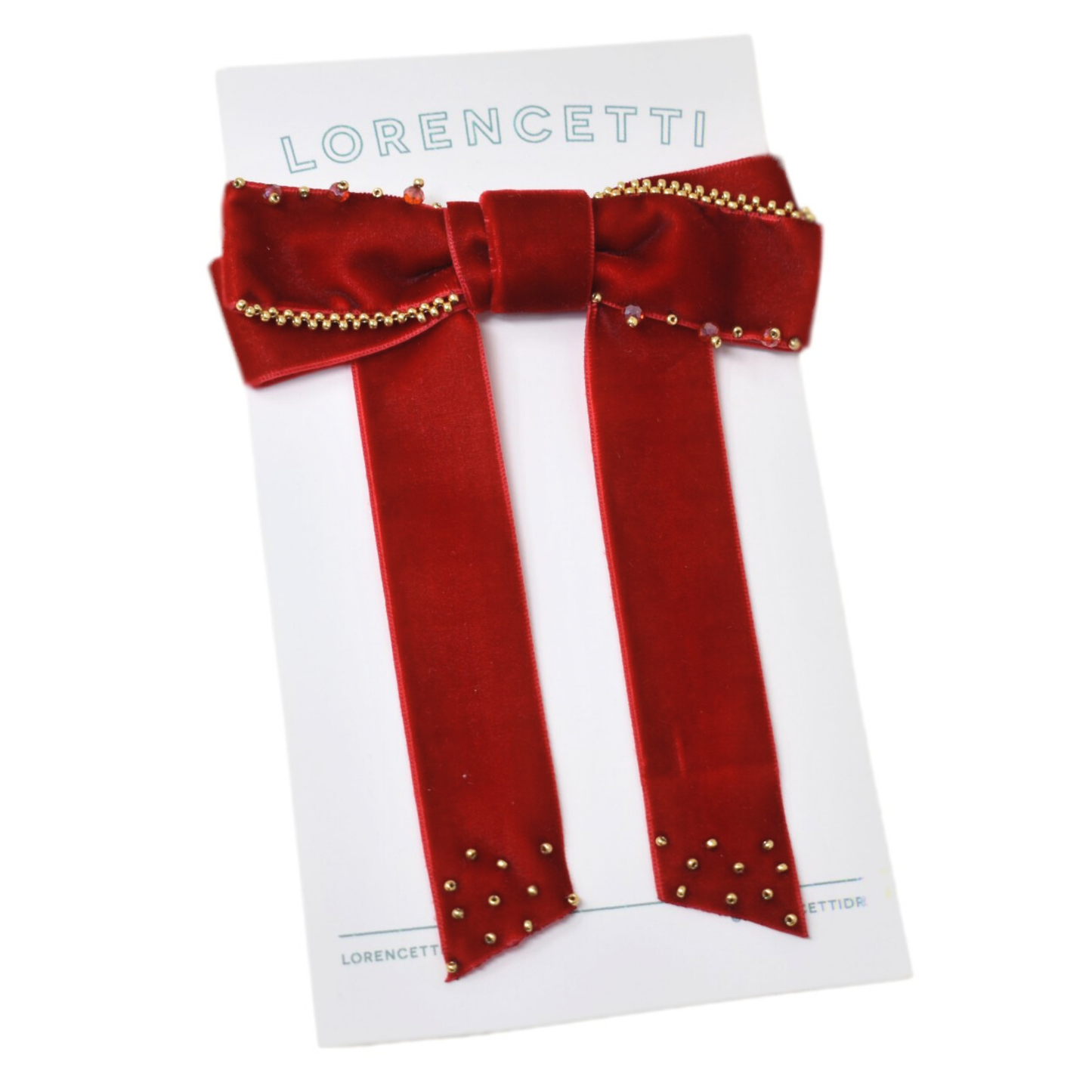 "Velvet Whisper: Red Marie Bow"