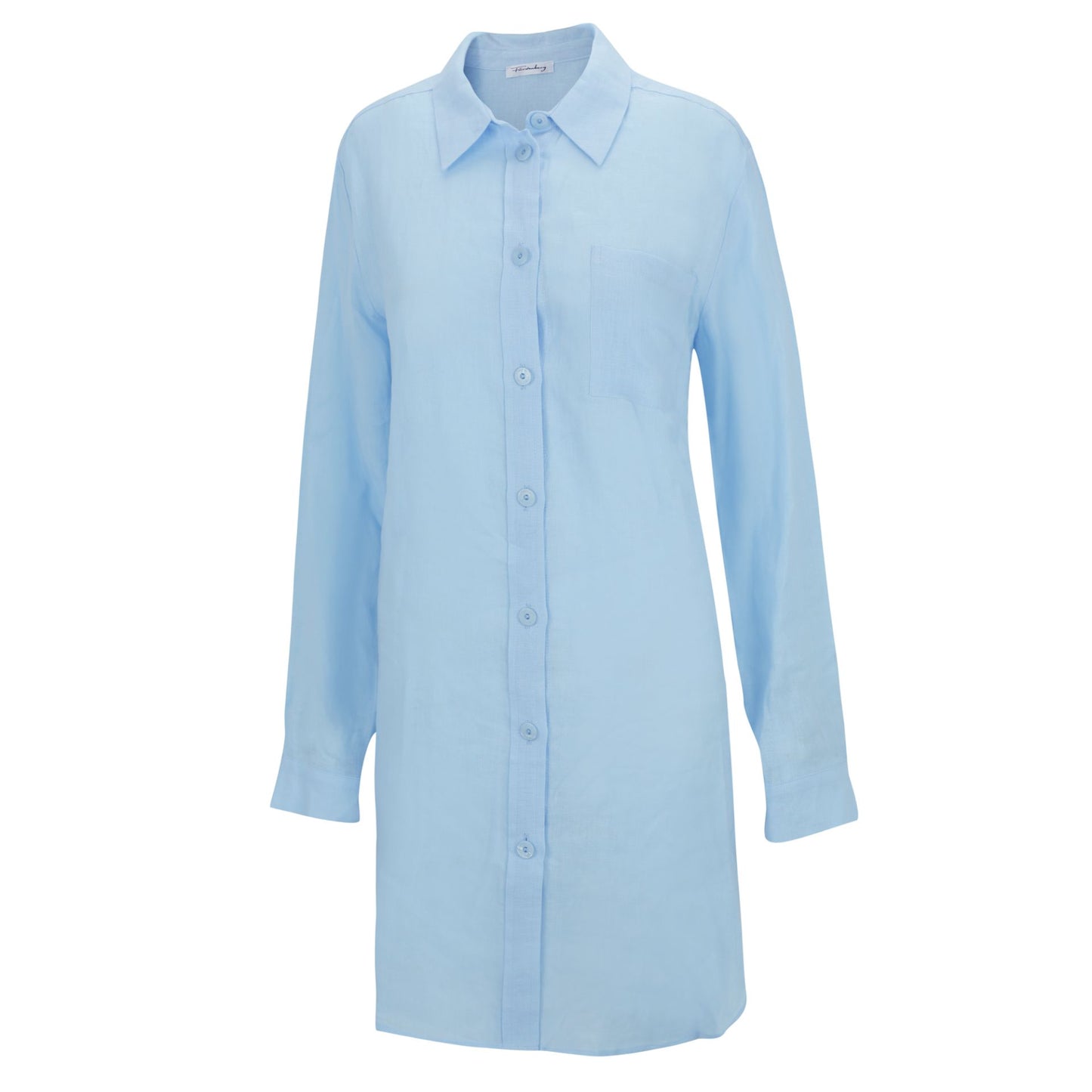 "Summer Linen Celeste: Blusón"