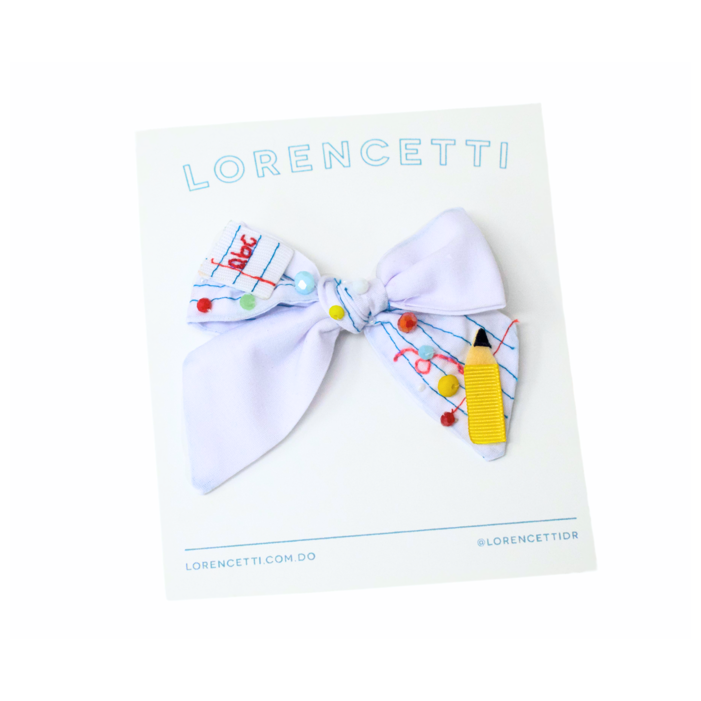"Pencil & Pearls: Mini Pixie Bow"