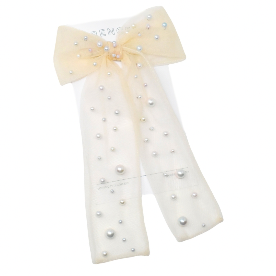 "Vanilla Bean: Tulle Coquette Bow"