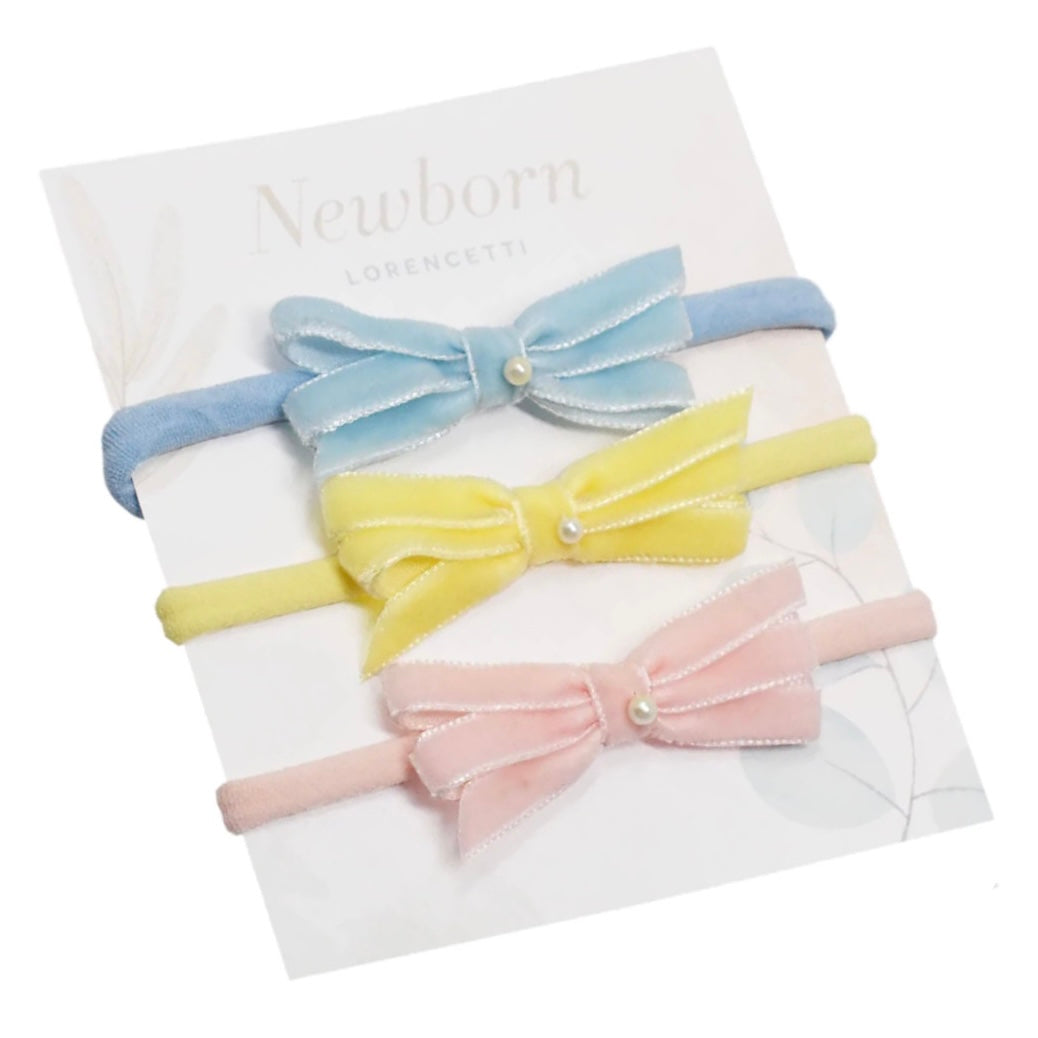 "Set Lazos Mini Victoria: Blue/Yellow/Pink“