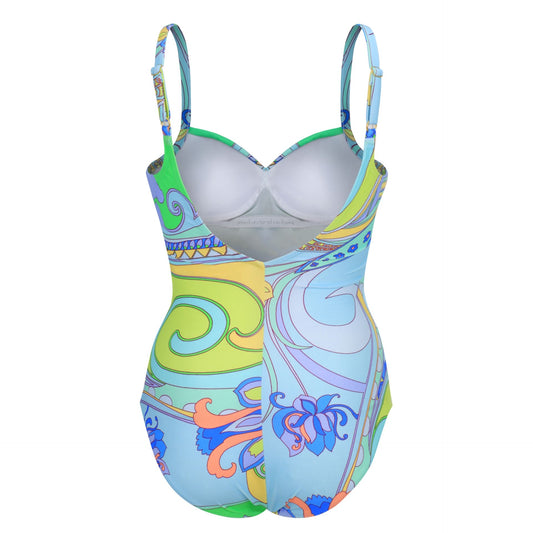 "Amalfi Coast Bright: Traje de baño con Copa"