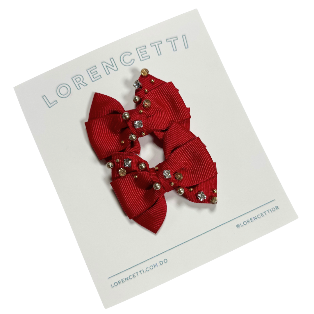 "Jingle Jewels Rojo: Set Lazos"