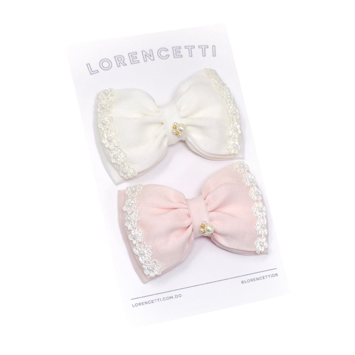 "Set Sweet Nicole Mini: Ivory/ Pink"
