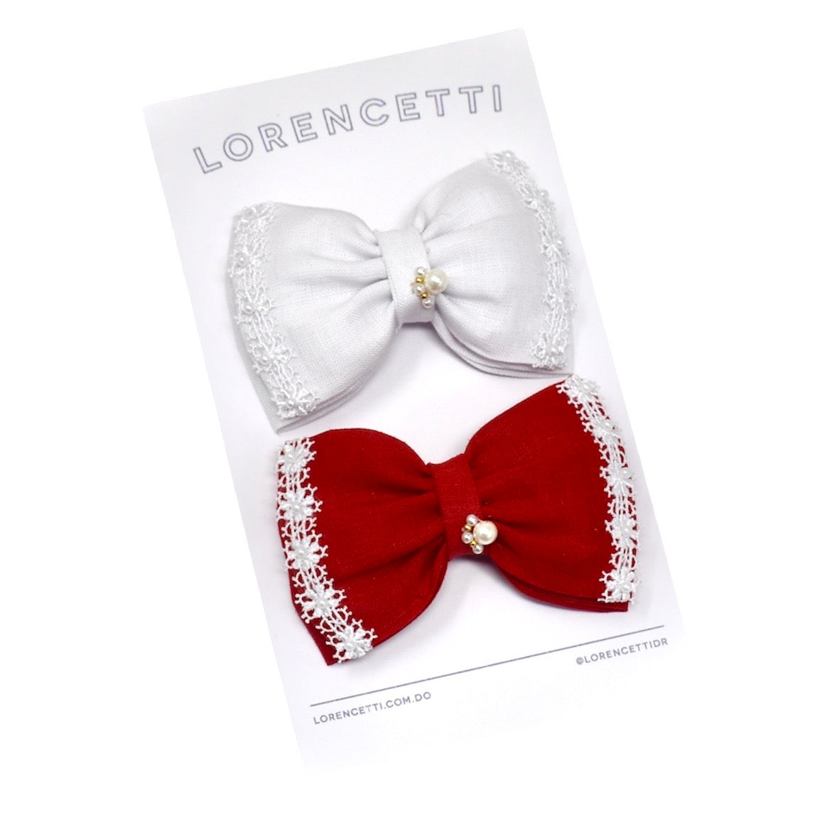 "Set Sweet Nicole Mini: Blanco/ Rojo"