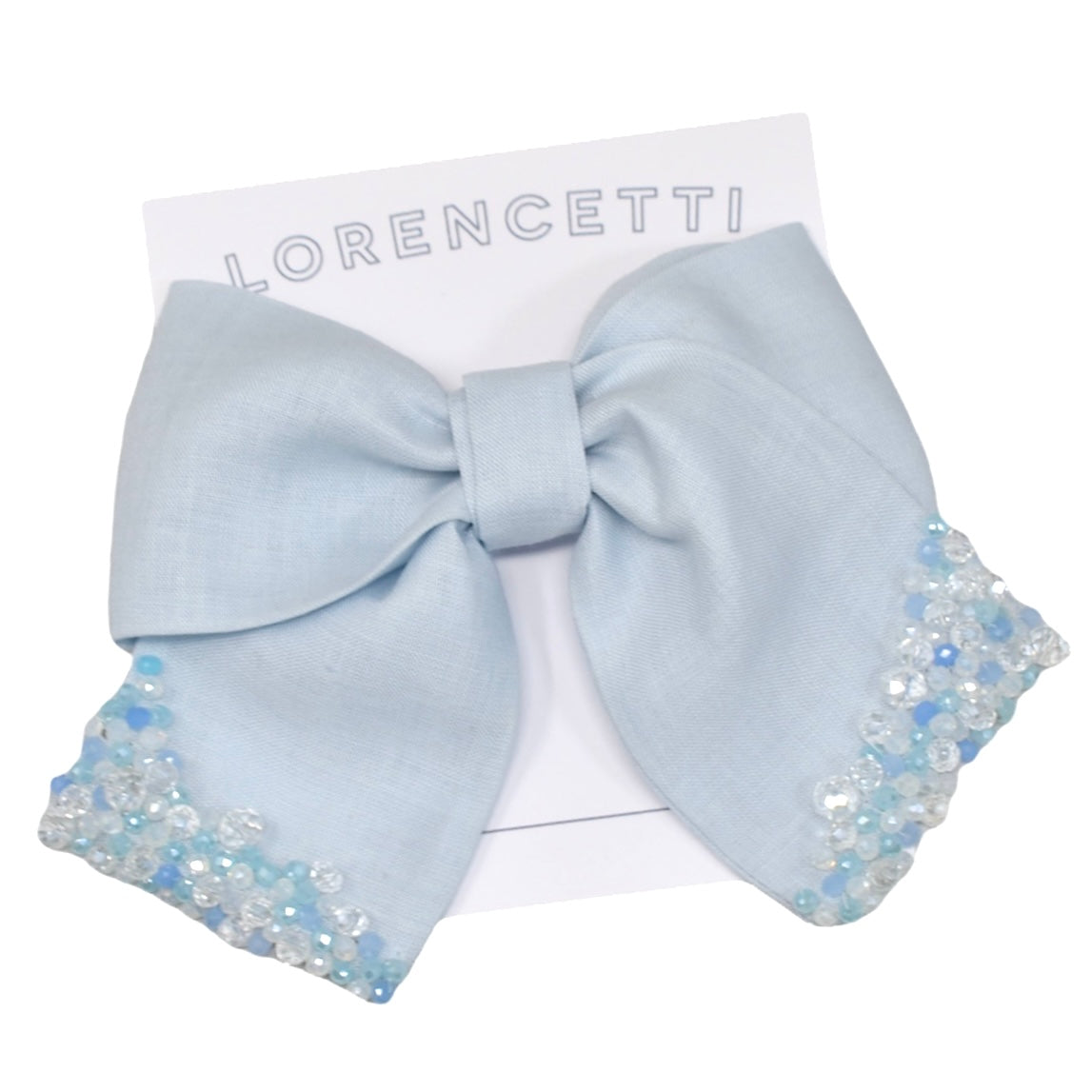 "Blue Linen: Melina Bow"