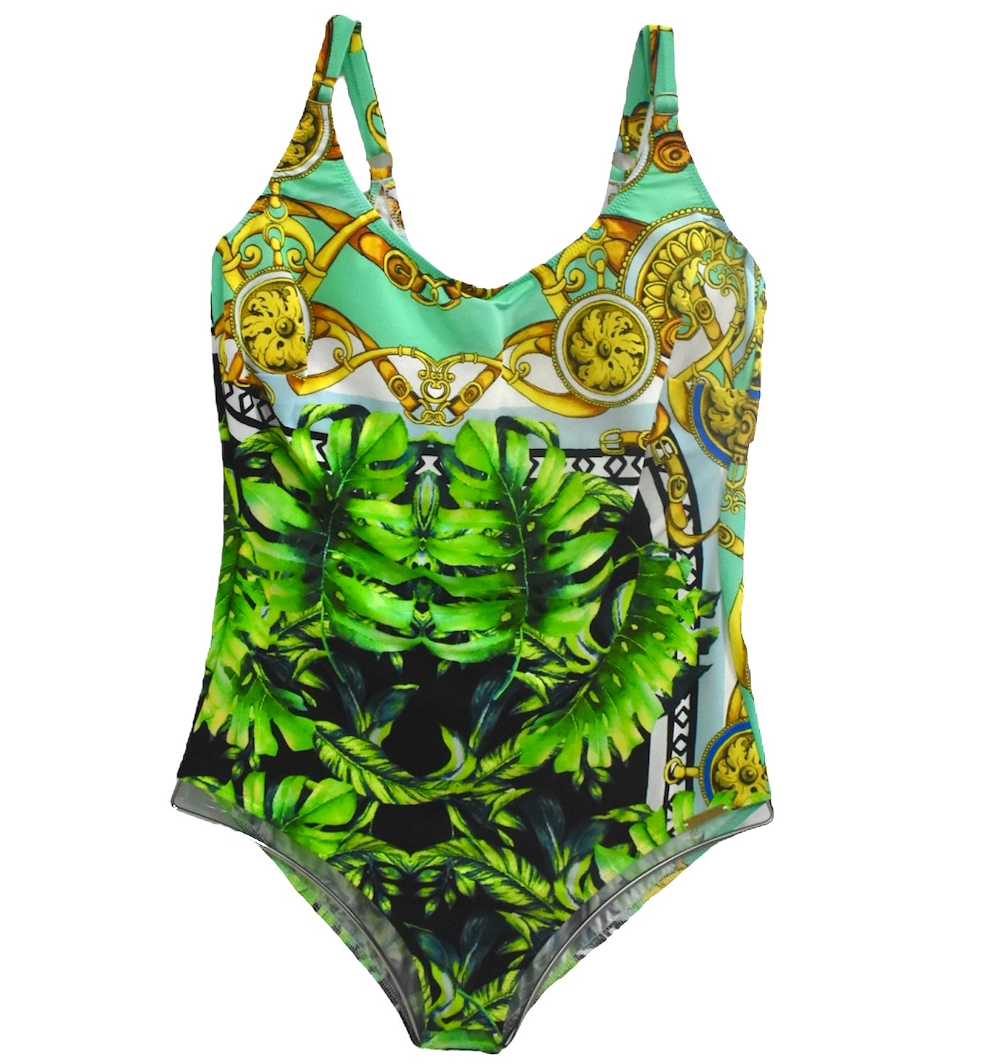 "Atzaro Green: Traje de Baño con Copa"