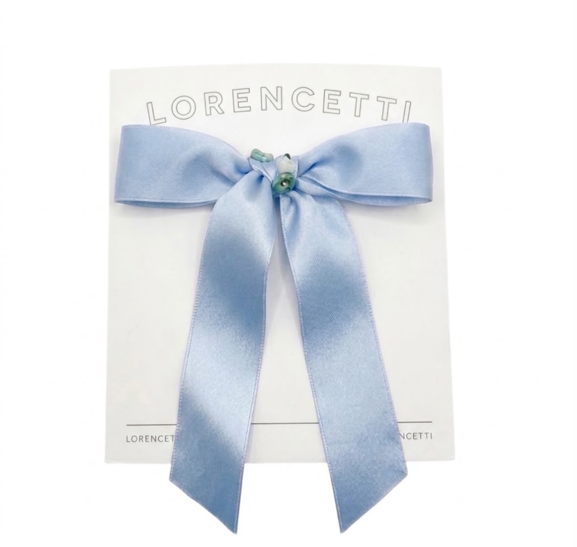 "Lazo Mini: Satin Bow (Italian Blue)"