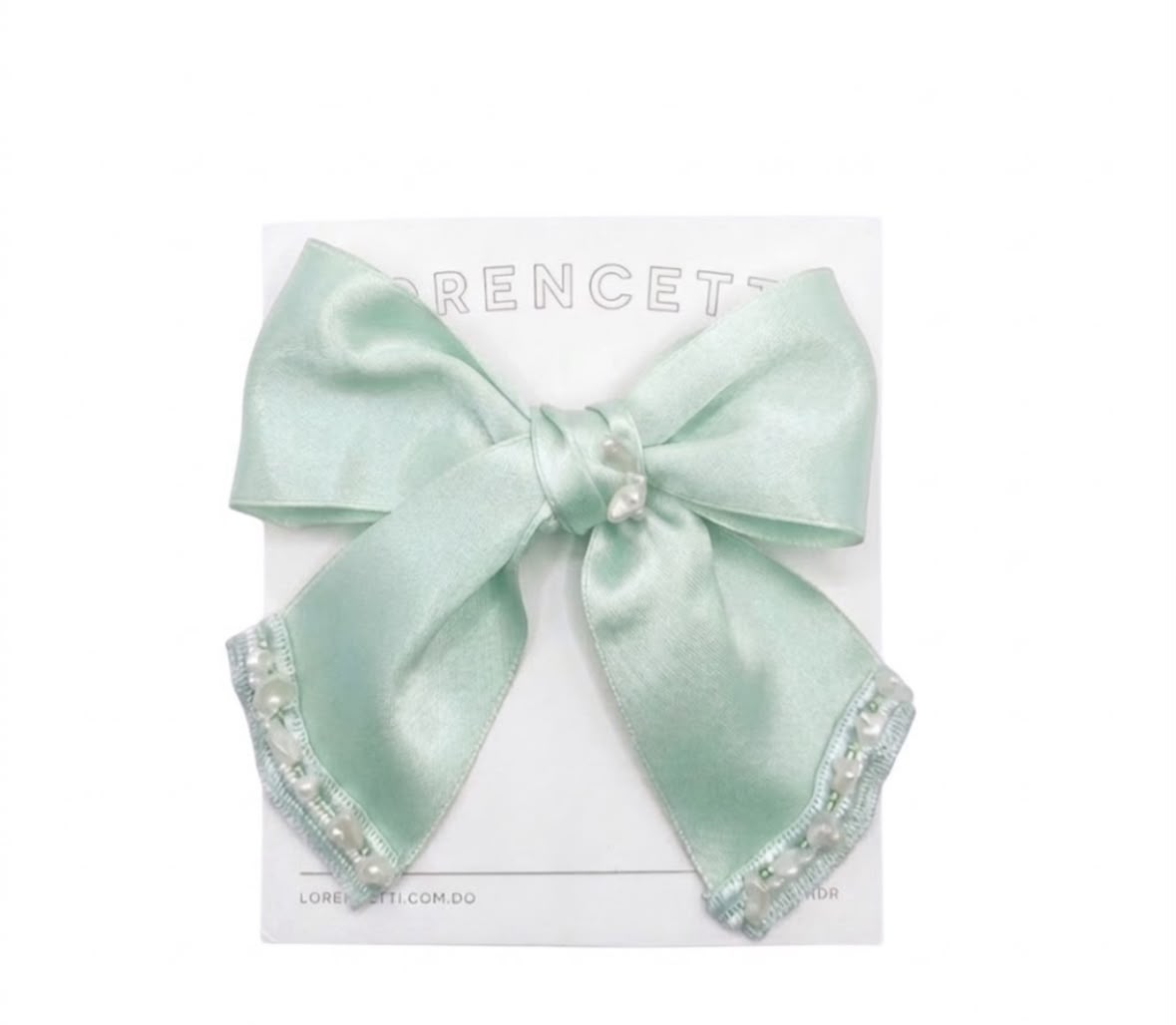 "Lazo Satin Bow (Aqua)"