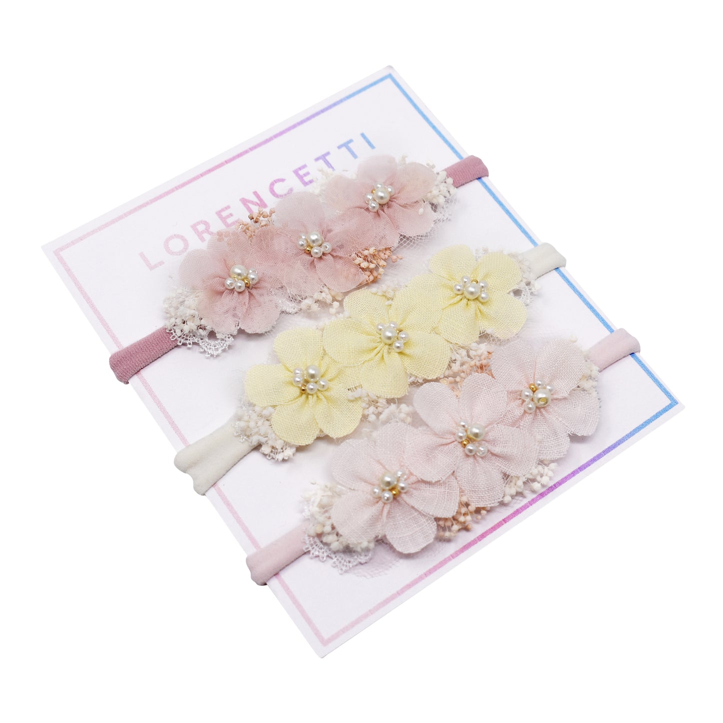 "Dainty Set: Mauve/Yellow/Pink"