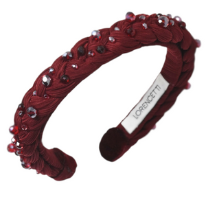 "Starry Burgundy: Diadema Trenzada"