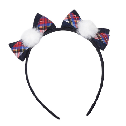 "Little Learner Luxe Navy: Cintillo Niña"