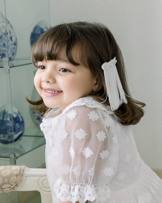 "Ivory Muse: Tocado Tassels"