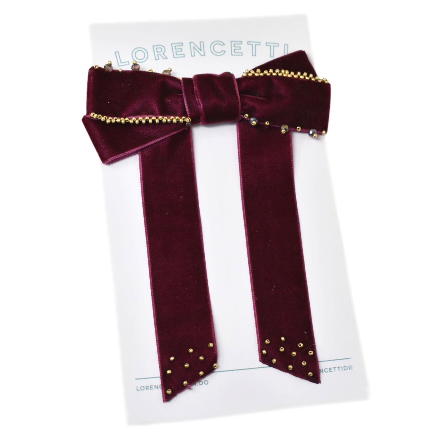"Velvet Whisper: Burgundy Marie Bow"
