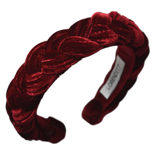 "Velvet Ruby: Diadema Trenzada"