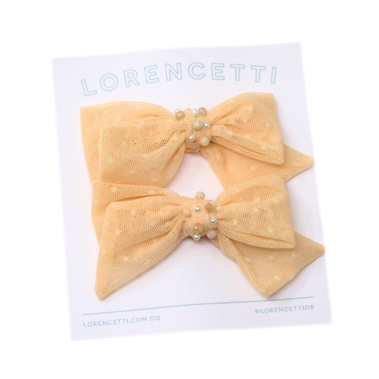 "Peachy Peach: Mini Bows Set"