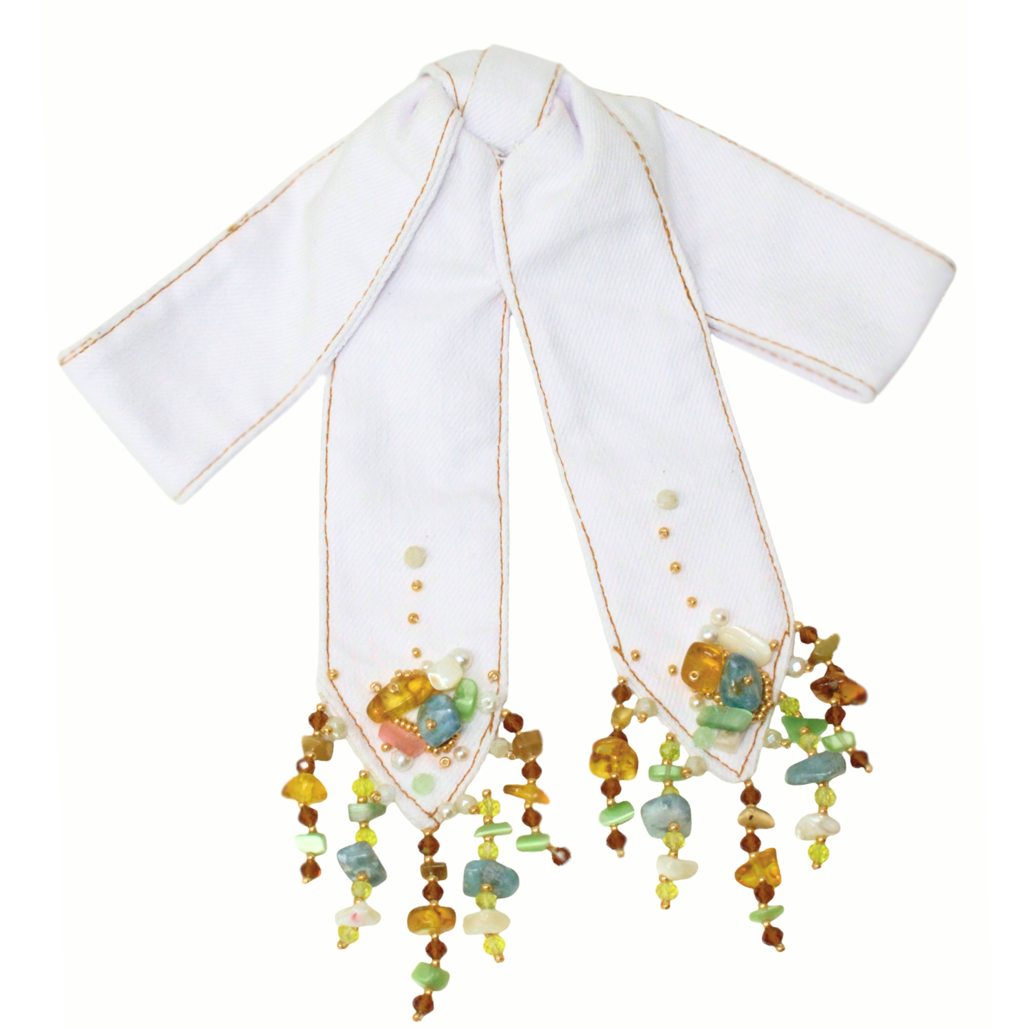 "Brisa de Merengue White Jean Bow"