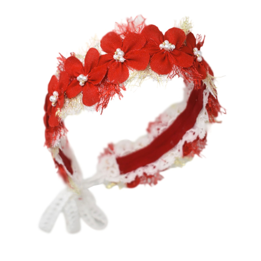 "Corona de Lino: Holiday Red"