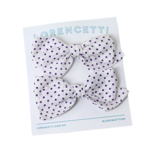 "Dotter Love Purple: Mini Bows Set"
