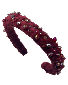 "Starry Burgundy: Diadema Trenzada'