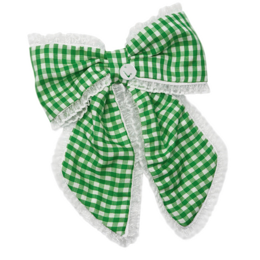 "Pretty Little Student Green: Chic Bow"