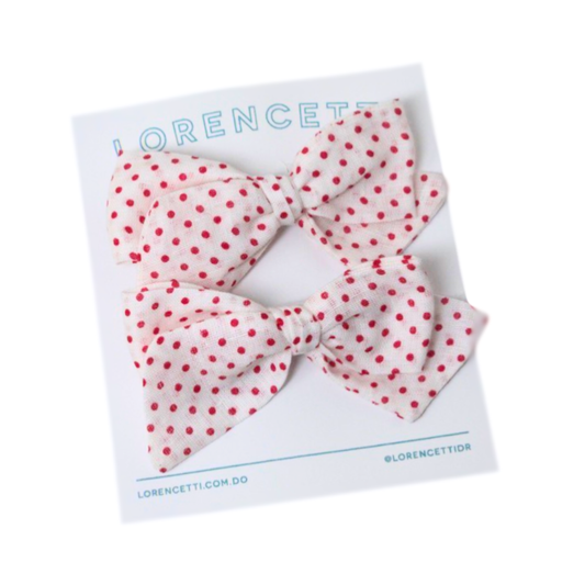 "Dotter Love Pink: Mini Bows Set"
