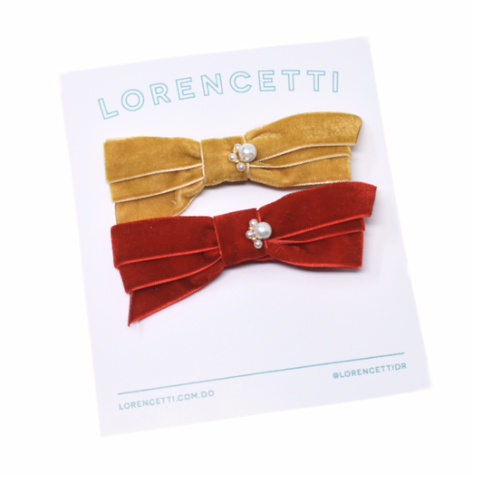 "Set Lazos Victoria: Pear + Red"