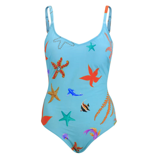 "Laguna Azzurra: Traje de Baño con Copa"