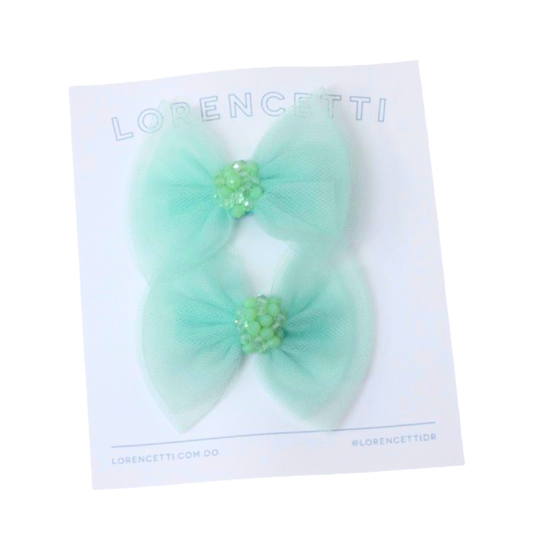 "Party Bows: Greenmint"