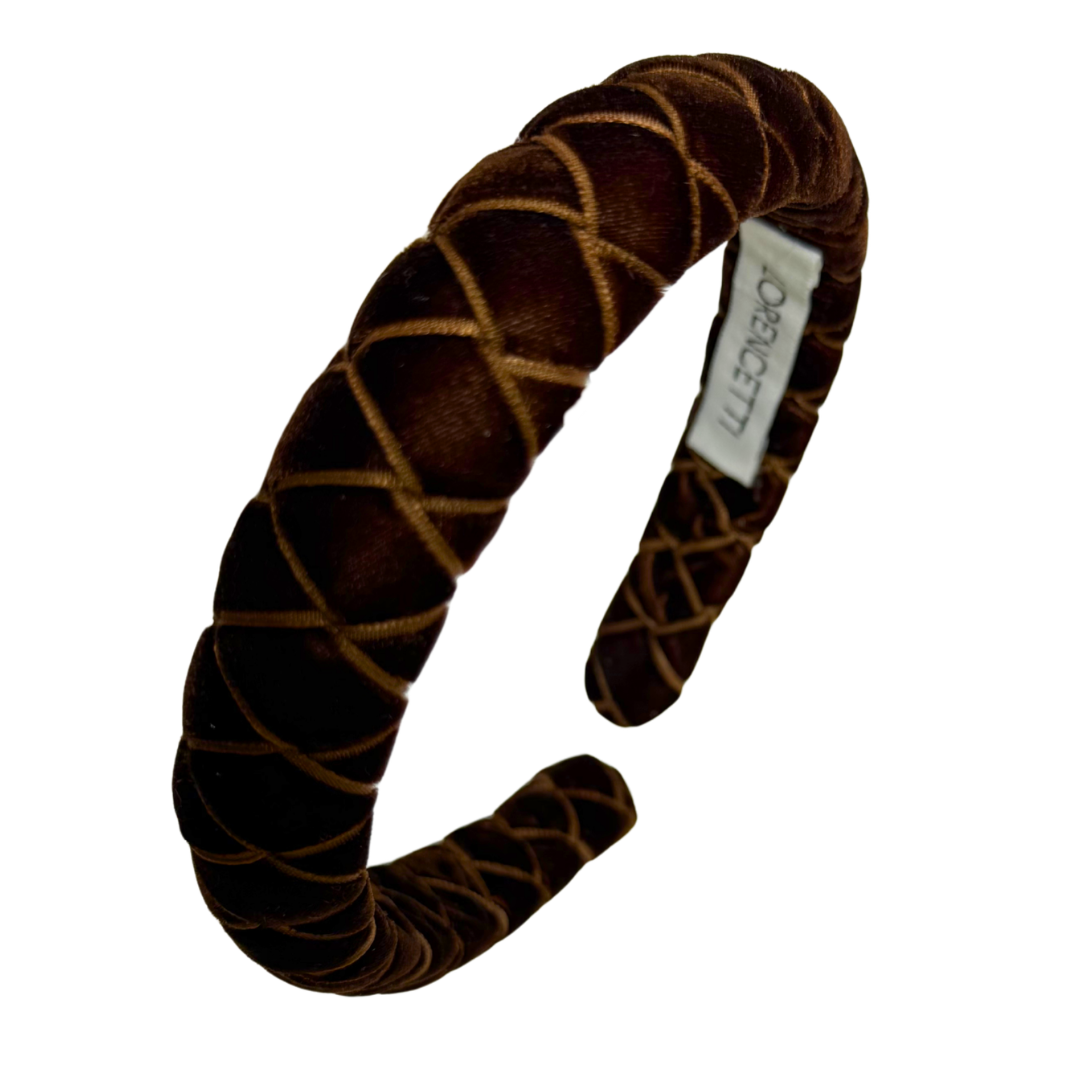 "Trellis Headband: Chocolate"