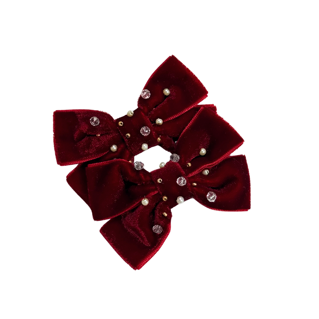 "Lazo Bijou Dos Colitas: Burgundy"