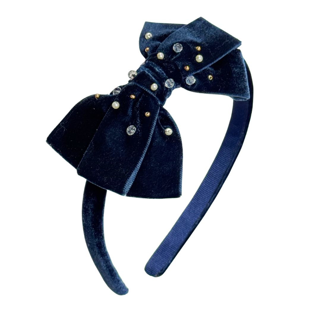 "Cintillo Bijou: Navy"