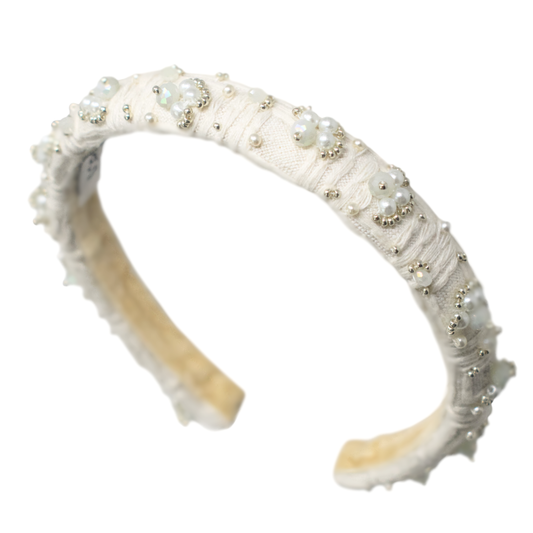 "Ivory Muse: Diadema Bolena Midi"