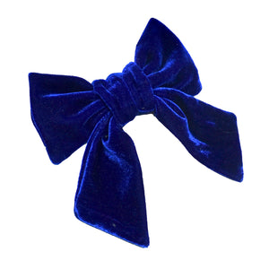 "Velvet Bow: Royal Blue"