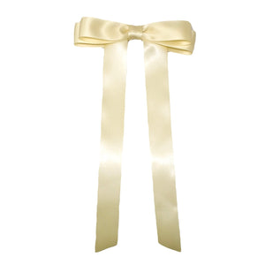 "Satin Bow: Soft Yellow"