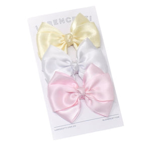 "Set Chica Can Satin: Ivory/ White/ Pink"