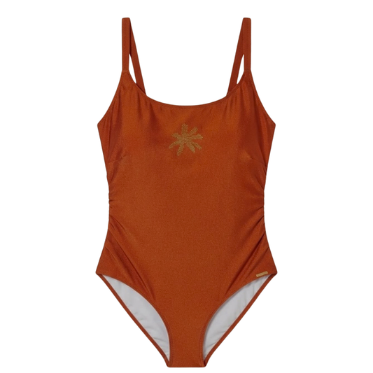 "Palma Bronce: Traje de Baño con Copa"