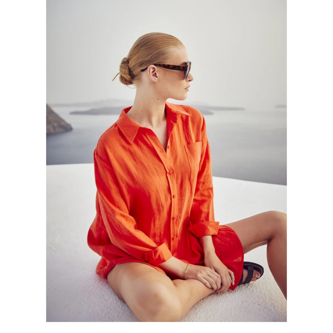 "Summer Linen Zapote: Blusón"