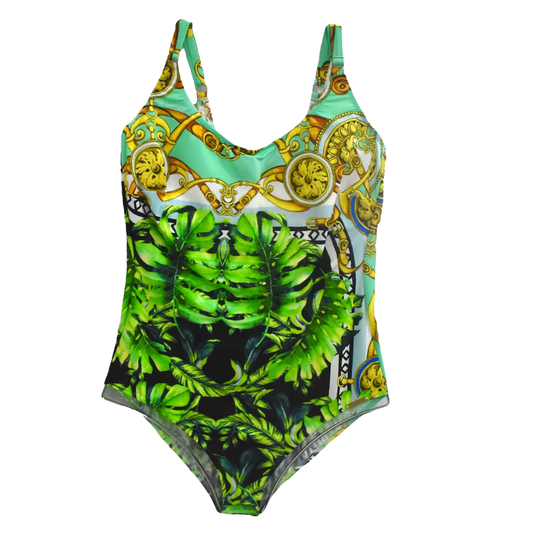 "Atzaro Green: Traje de Baño con Copa"