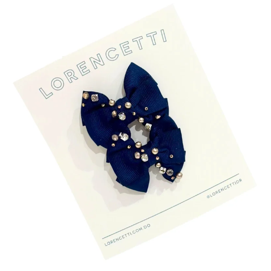 "Jingle Jewels Navy: Set Lazos"