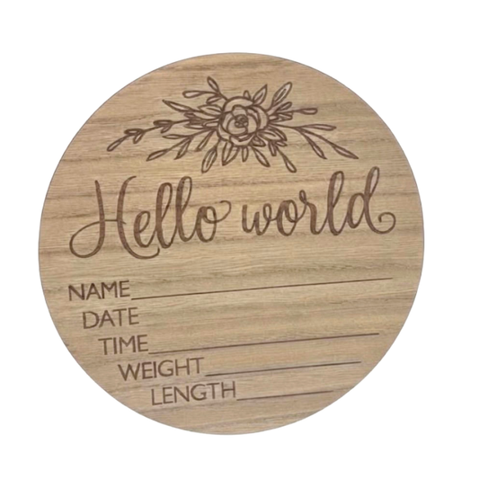 "Placa de Nacimiento: Hello World"