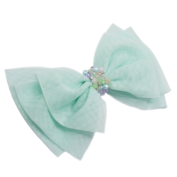 „Aquamarine Splash: Party Bow“