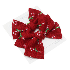 "Holiday Melina's Bows Set: Candy Cane"