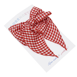 "Victory Bow: Checkered Red"