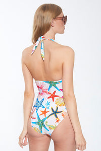 "Seashell Bay: Traje de Baño Halter"