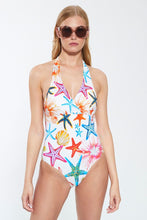 Cargar imagen en el visor de la galería, &quot;Seashell Bay: Traje de Baño Halter&quot;