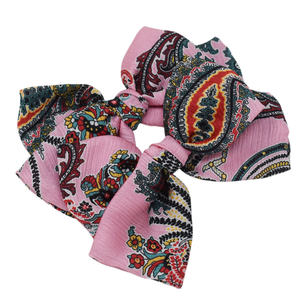 “Melina’s Bows: Paisley Pink”