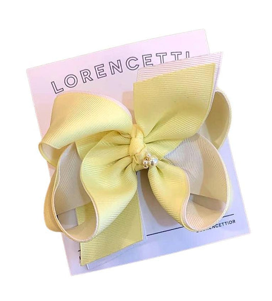 "Gros Mini: Amarillo Pastel/Blanco"